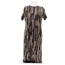 Lanvin Robe à sequin marron doré Brown