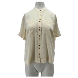 SéZane Camicia in Seta Ecru Beige