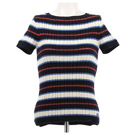 Camiseta de algodón a rayas azul Chanel Azul