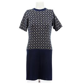 Louis Vuitton Robe bleu marine monogrammée Bleu
