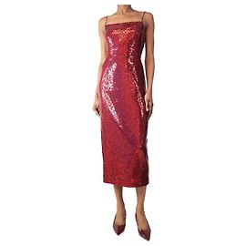 Autre Marque Pink sequin midi dress - size UK 6 Pink