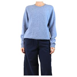 Autre Marque Pull en laine bleu - taille M Bleu