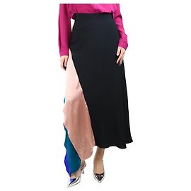 Roksanda Black silk long skirt - size UK 10 Black