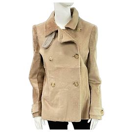 Beige Shearling Short Coat Bottega Veneta Beige