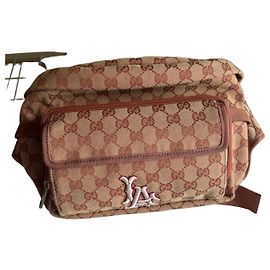 Gucci X LA Dodgers Waist Bag Backpack Brown