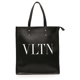 Valentino Tote aus schwarzem Leder Rockstud VLTN Schwarz