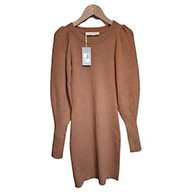 Vestido corto de punto camel de Vanessa Bruno Camello