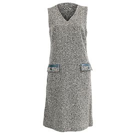 Marc Jacobs Shift Dress in Grey Wool Grey
