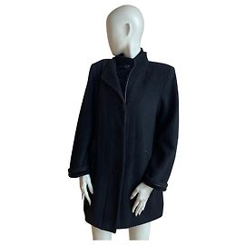 Autre Marque Oversized long coat in wool & cashmere – Un Jour Ailleurs Paris ✨ Black