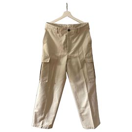 Calças cargo de algodão bege Acne Studios Bege