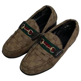 Mocassin Horsebit Monogram Vintage Gucci EU37 Beige