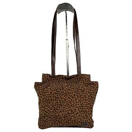 Sac à main en polyester léopard vintage Bottega Veneta marron Marron