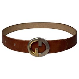 Cinto de couro vintage Gucci marrom Marrom