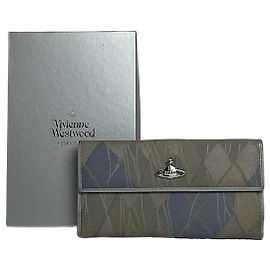 Cartera abstracta vintage Vivienne Westwood gris azul Gris