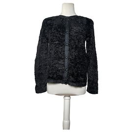 Dior Vintage Fake Fur Zipper Jacket Black M Black