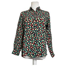 Vintage Dior mehrfarbige abstrakte Bluse M Mehrfarben