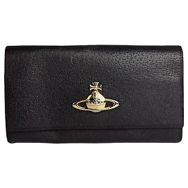 Carteira de couro vintage Vivienne Westwood marrom Marrom