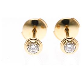 Cartier D'amour Piercing SM Diamond Pink Gold Stud Earrings Golden