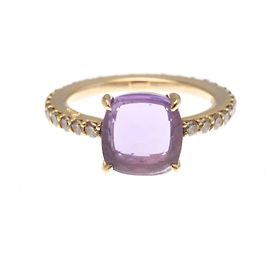 Pomellato Nudo Diamond Amethyst Ring in Pink Gold Golden