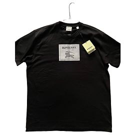 Camiseta Burberry negra de algodón Negro
