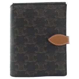 Céline Celine Travel Kit Triomphe Canvas Pouch Brown Beige