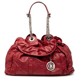 Sac tote Le Trente Cannage en cuir rouge Dior Rouge Bordeaux