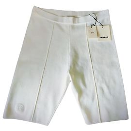 Neuf Sandro Maille white short logo brodé 40 Blanc