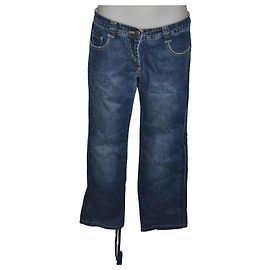 Jeans anchos Kenzo azules de algodón talla 40 Azul