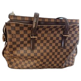 Louis Vuitton Handbag Dark Brown Leather Dark brown