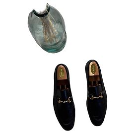 Mocassini Gucci in pelle nera Jordaan Nero