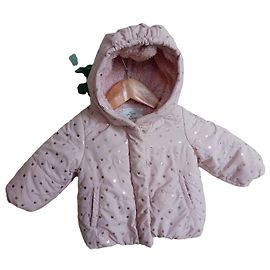 Ikks Blouson rose à motifs cœurs dorés Rose