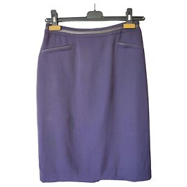 Gerard Darel Navy Blue Virgin Wool Straight Skirt Size 36 Navy blue