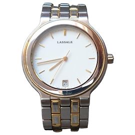Relógio de quartzo Seiko Lassale ref. 8N25-6000 Prata Dourado