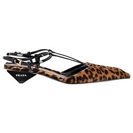 Prada Bedruckte Slingback-Pumps aus Tierfell Andere Python drucken