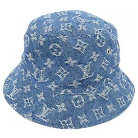 Louis Vuitton Monogram Essential Denim Bucket Hat Blue