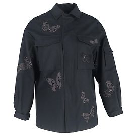 Valentino Garavani Camicia Valentino Utopia Butterfly in cotone nero Nero