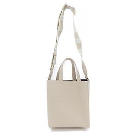Bolsa de couro de bezerro Marni MUSEO LV639 Bege
