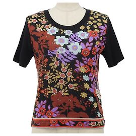 Autre Marque Stricktop mit Blumenmuster LEONARD FASHION Schwarz