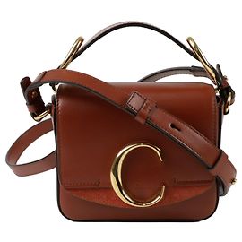 Chloé Borsa tote piccola firmata Marrone
