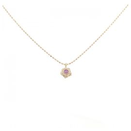 Autre Marque Collier en saphir rose Au750 Rose