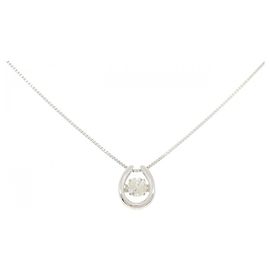 Autre Marque Diamant-Halskette Pt900/Pt850 Silber