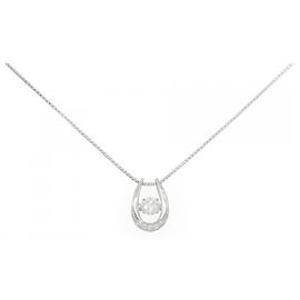 Autre Marque Platinum Diamond Necklace Silvery