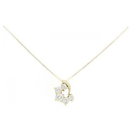 Autre Marque Colar de diamante Au750 Dourado