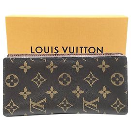 Louis Vuitton Cartera larga Brazza marrón Castaño