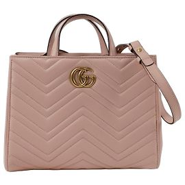 Gucci GG Marmont Tote Shoulder Bag Pink