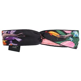 Gucci Schwarzes Seidenhaarband Schwarz