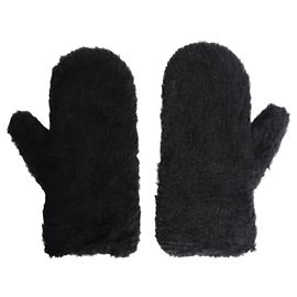 Max Mara Schwarze Teddy-Handschuhe - Größe M Schwarz