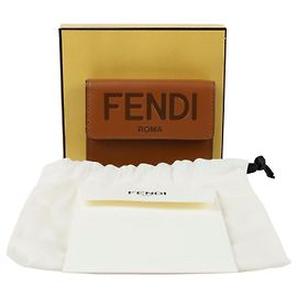 Fendi Baguette Micro Trifold Wallet Brown