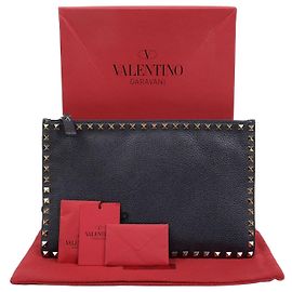Valentino Rockstud Clutch Blue