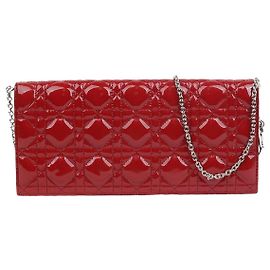 Dior Cannage Clutch Schultertasche Rot